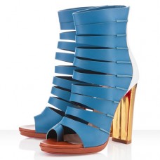 Ghete Christian Louboutin Decoupata 120mm albastre Ghete Christian Louboutin Decoupata 120mm albastre