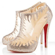 Ghete Christian Louboutin Marale 140mm, culoare nud Ghete Christian Louboutin Marale 140mm, culoare nud