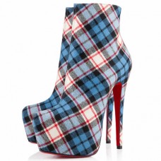 Ghete Christian Louboutin Daf Booty 160mm albastre