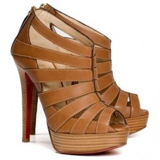Ghete Christian Louboutin Pique Cire 140mm maro Ghete Christian Louboutin Pique Cire 140mm maro