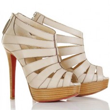 Ghete Christian Louboutin Pique Cire 140mm bej