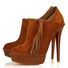 Ghete Christian Louboutin SulTaupee 140mm maro