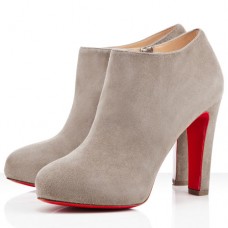 Ghete Christian Louboutin Vicky Booty 120mm gri