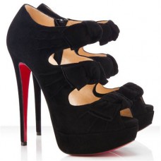 Ghete Christian Louboutin Madame Butterfly 140mm Negre