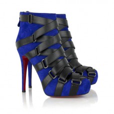 Ghete Christian Louboutin Nitoinimoi Bandage 120mm, bleumarin Ghete Christian Louboutin Nitoinimoi Bandage 120mm, bleumarin