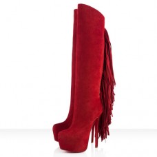 Cizme Christian Louboutin Interlopa 160mm Roșii Marocane