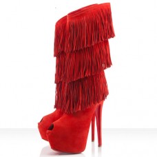 Cizme Christian Louboutin Highness Tina 160mm roșii