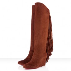 Cizme Christian Louboutin Pouliche 80mm maro