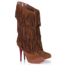 Cizme Christian Louboutin Forever Tina 140mm maro