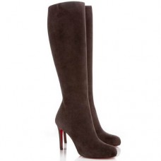 Cizme Christian Louboutin Simple Botta 100mm, culoare ciocolată