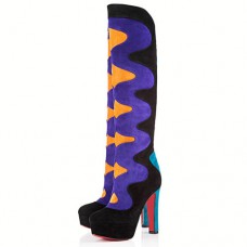Cizme Christian Louboutin Pshycho 120mm, culoare păun