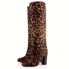 Cizme Christian Louboutin Dartata 80mm cu imprimeu leopard