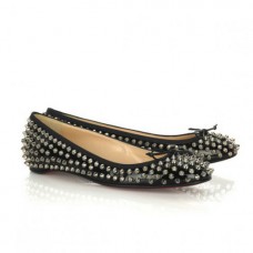 Balerini Christian Louboutin Big Kiss cu cuie, negri