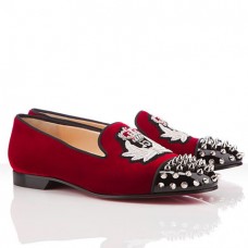 Mocasini Christian Louboutin Intern roșii Mocasini Christian Louboutin Intern roșii