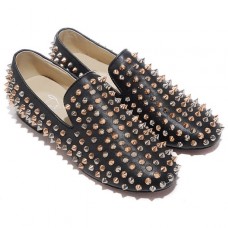 Mocasini Christian Louboutin cu crampoane, negri Mocasini Christian Louboutin cu crampoane, negri