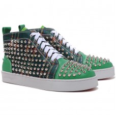 Teniși Christian Louboutin Louis Spikes verzi