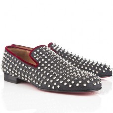 Mocasini Christian Louboutin Rollerboy Spikes bleumarin