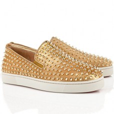 Mocasini Christian Louboutin Roller Boat aurii
