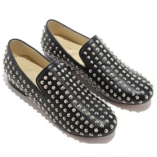 Mocasini Christian Louboutin Rollerboy Spikes negri
