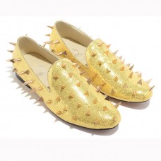 Mocasini Christian Louboutin Rollerboy aurii