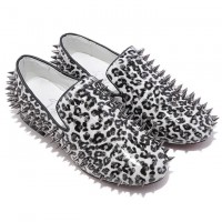Mocasini Christian Louboutin Rollerboy Spikes albi Mocasini Christian Louboutin Rollerboy Spikes albi