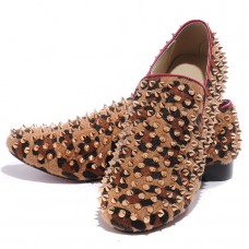 Mocasini Christian Louboutin Rollerboy Spikes cu imprimeu leopard Mocasini Christian Louboutin Rollerboy Spikes cu imprimeu leopard