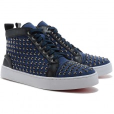 Pantofi sport Christian Louboutin Louis Spikes albaștri Pantofi sport Christian Louboutin Louis Spikes albaștri