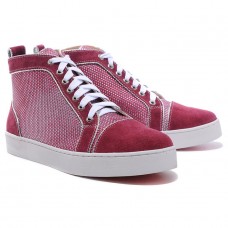 Pantofi sport Christian Louboutin Louis cu strasuri, roșii