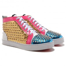 Pantofi sport Christian Louboutin Louis Spikes albaștri Pantofi sport Christian Louboutin Louis Spikes albaștri