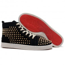 Pantofi sport Christian Louboutin Louis Gold Spikes negri
