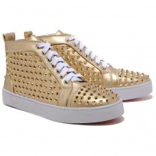 Pantofi sport Christian Louboutin Louis Gold Spikes, aurii Pantofi sport Christian Louboutin Louis Gold Spikes, aurii