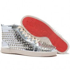 Pantofi sport Christian Louboutin Louis Spikes argintii Pantofi sport Christian Louboutin Louis Spikes argintii