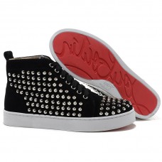 Pantofi sport Christian Louboutin Louis Silver Spikes negri Pantofi sport Christian Louboutin Louis Silver Spikes negri