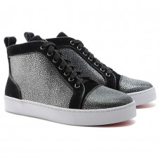 Pantofi sport Christian Louboutin Louis cu bijuterii, negri