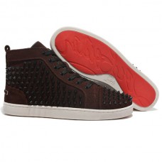 Pantofi sport Christian Louboutin Louis Spikes maro Pantofi sport Christian Louboutin Louis Spikes maro