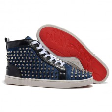 Pantofi sport Christian Louboutin Louis Spikes albaștri Pantofi sport Christian Louboutin Louis Spikes albaștri