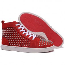 Teniși Christian Louboutin Louis Spikes roșii