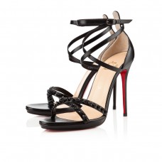 Sandale Christian Louboutin Monocronana 120mm negre