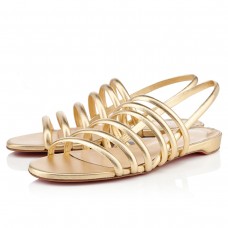 Sandale Christian Louboutin Vildo plate aurii Sandale Christian Louboutin Vildo plate aurii