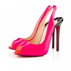 Pantofi Christian Louboutin Flo 120mm Slingbacks Rose Matador