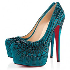 Pantofi Christian Louboutin Decorapump 160mm, culoarea păun