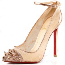 Pantofi cu toc Christian Louboutin Picks And Co 120mm, aurii Pantofi cu toc Christian Louboutin Picks And Co 120mm, aurii