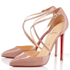 Pantofi Christian Louboutin Crosspiga 120mm, culoare nud