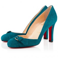 Pantofi Christian Louboutin Lilibelt 100mm, culoarea păun