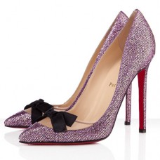 Pantofi Christian Louboutin Love Me 120mm, culoare mov