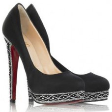 Pantofi cu toc Christian Louboutin Eugenie 120mm, negri