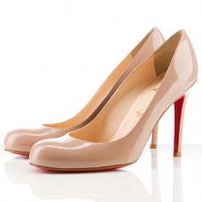 Pantofi Christian Louboutin Simple 100mm, culoare nud