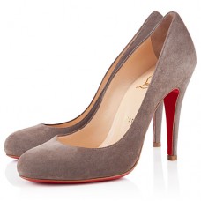 Pantofi cu toc Christian Louboutin Ron Ron 100mm, culoare taupe