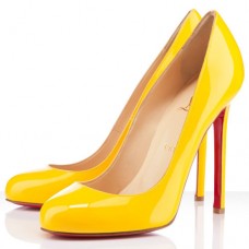 Pantofi Christian Louboutin Lady Lynch 120mm, galbeni