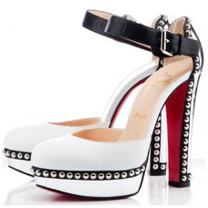 Pantofi Christian Louboutin Luxura 140mm, albi